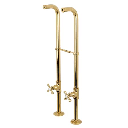 Kingston Brass Freestanding Supply Line Package, Polished Brass CC266S2AX